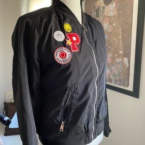 Black bomber jacket - lightweight!